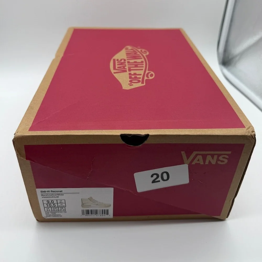 Vans Reconstruct Men's Size 9 SK8-Hi Skate Shoes Sneakers Marshmallow New‎ 0020